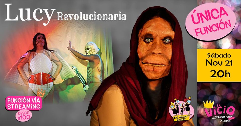 elvicioteatro's tweet photo. En la historia cabareteada de las mujeres, un homenaje a las de la Revolución Mexicana con #Lucy, Revolucionaria 🦴✊ 
@cecisotres y la música de @Yuriefnieves este sábado a las 20hrs por el #streaming de #ElVicioVirtual🍸 
¿Nos ayudas con un RT? 👇
https://t.co/jtYjYb3TVK https://t.co/7nTuZyo0Hz