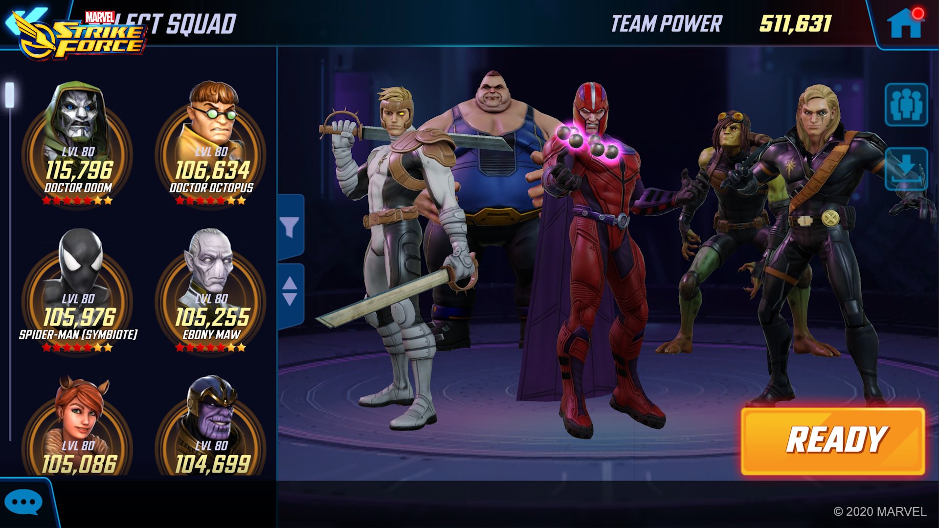 Marvel Strike Force - X-Men screenshots only.