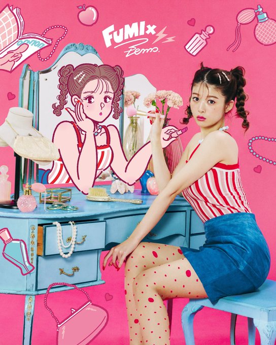 ?OSHIRASE?
なんとnon-no1月号にて、馬場ふみかさんの連載「ふみかける」の19回目のゲストとしてディレクションをさせていただきました…!
私の絵の世界を再現いただき感動?✨ポップな馬場ふみかさんがとてもかわいくて、本当に素敵な作品になりました。
是非チェックしてみてください!? 