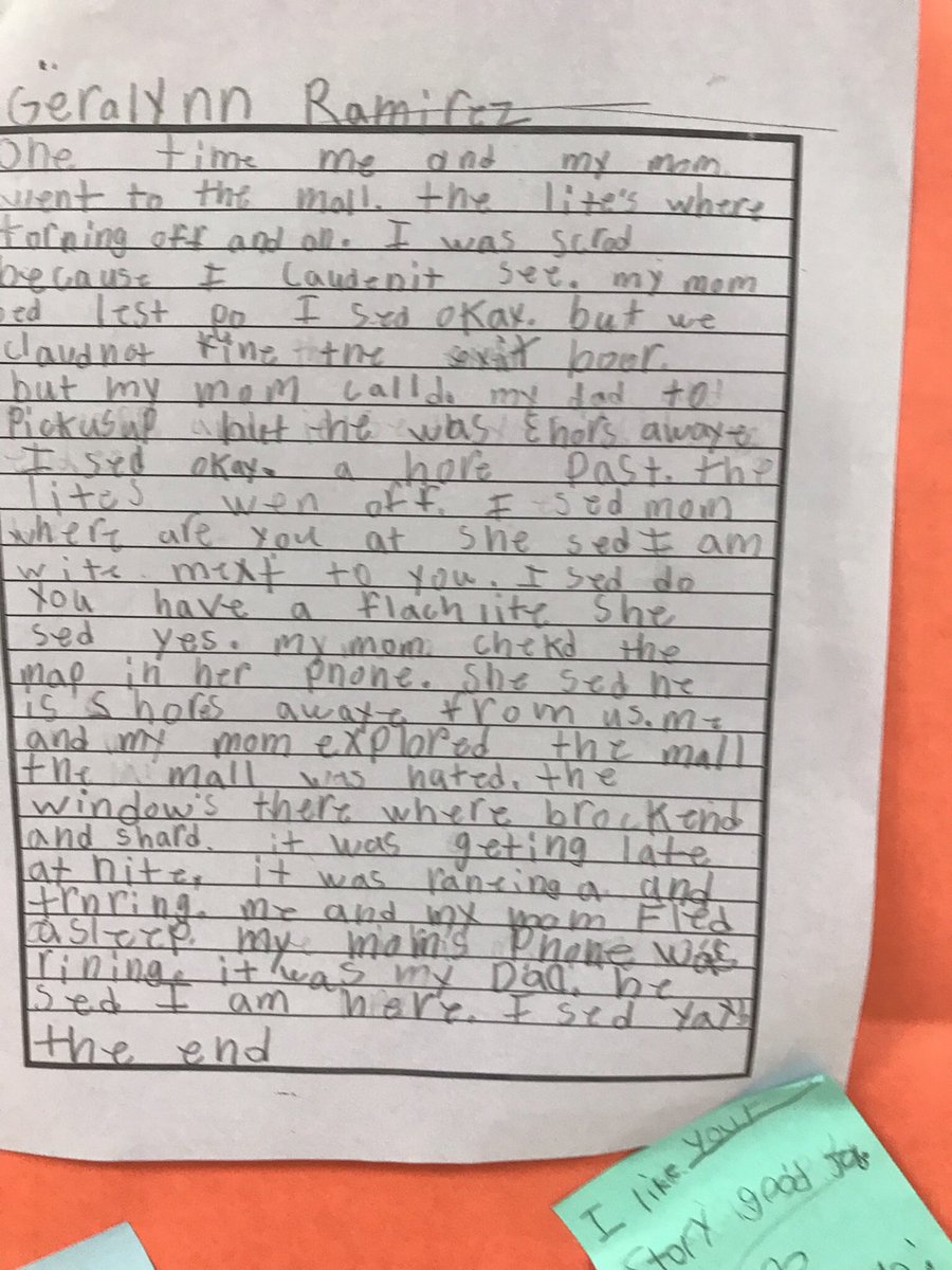 Mrs_Dufault's tweet photo. In Person Writing Celebrations the kids were so proud to showcase their hard work. Great job Roadrunners! https://t.co/4819LysQNw