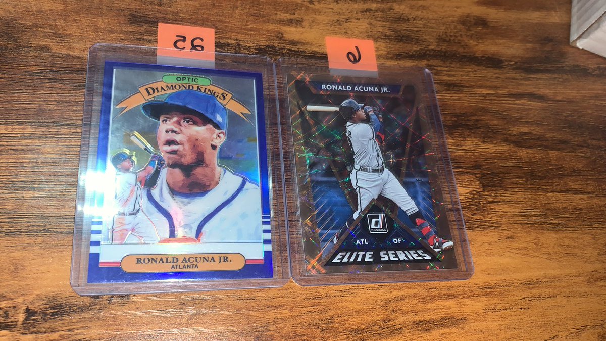 2018 Donruss Optic Ronald Acuña Jr. Blue /75, Elite Series /999, 2 rookie cups, and Optic DK Blue and White $43 BMWT  @HobbyConnector  @Hobby_Connect