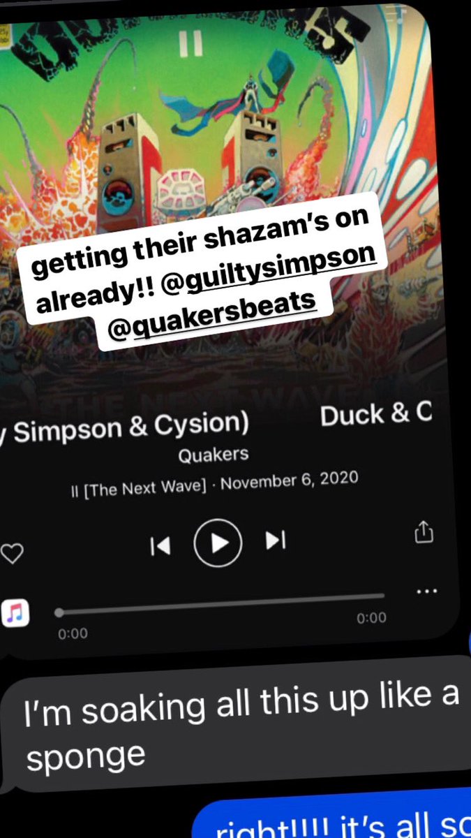 people sending me their <a href="/guiltysimpson/">GuiltySimpson</a> <a href="/quakersbeats/">QUAKERSBEATS</a> shazam’s from this mix on @shade45 🙌🏼🙌🏼🙌🏼🙌🏼