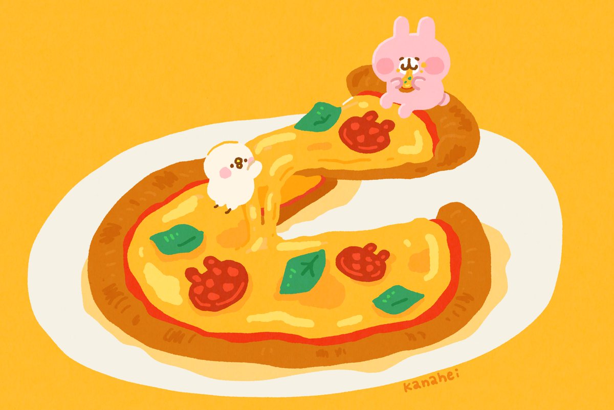 「?
#ピザの日 」|カナヘイ🐥🐰ホテルニューオータニ👏コラボルーム予約受付中のイラスト