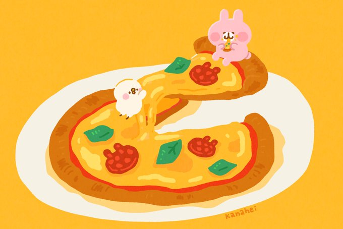 「チーズ ピザ」のTwitter画像/イラスト(人気順)