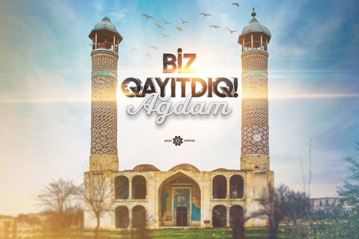 asanxidmat's tweet photo. Ağdam, biz qayıtdıq! 🇦🇿 #QarabağAzərbaycandır https://t.co/lrKwi5ZyaK