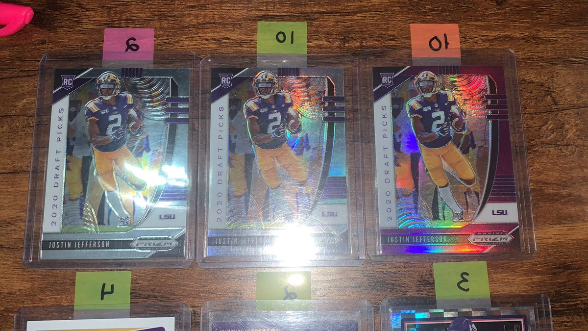 Justin Jefferson Prizm Draft Picks and Rated Rookie lot $30/BMWT  @HobbyConnector