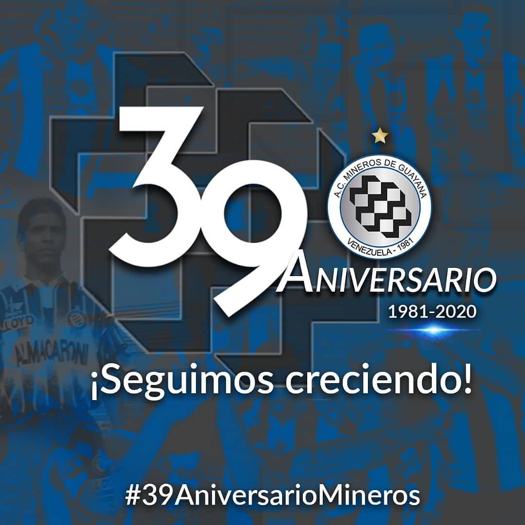 MinerosGuayana's tweet photo. ¡𝐄𝐥 𝐧𝐞𝐠𝐫𝐢𝐚𝐳𝐮𝐥 𝐝𝐞 𝐕𝐞𝐧𝐞𝐳𝐮𝐞𝐥𝐚 𝐞𝐬𝐭𝐚́ 𝐝𝐞 𝐚𝐧𝐢𝐯𝐞𝐫𝐬𝐚𝐫𝐢𝐨! 🎉🥳 

Hoy sumamos un año más a nuestra larga trayectoria representando al estado más grande del país.

Nuestra historia, nuestra institución: ¡SIGUE CRECIENDO!

#39AniversarioMineros ⚫🔵 https://t.co/DztFI7QJOn