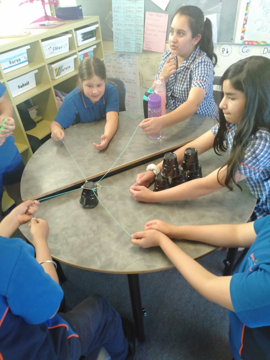 MissB_ACPS's tweet photo. Team building cup tower challenge in 4G this week! @AitkenCreekPS https://t.co/EvAGFr0BVr