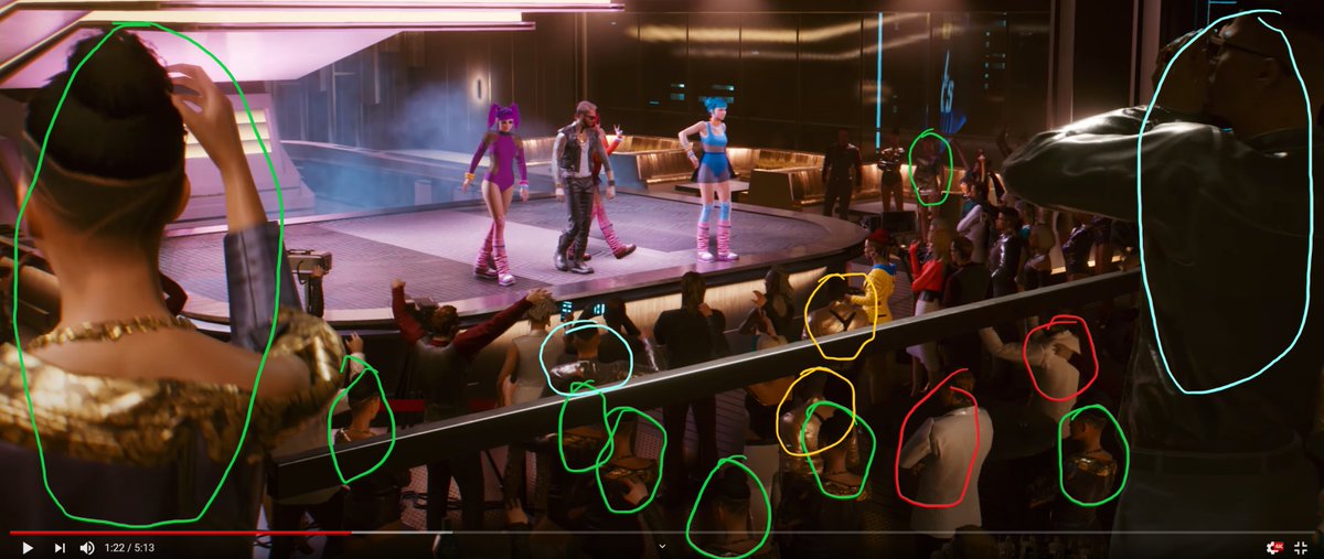 soos_kitashi's tweet photo. @CyberpunkGame @Marcin360 Hey i'm really looking forward to the game but on this single frame in the gameplay trailer I can count the same NPC being used 8 times. Are copy/pasted assets going to be used this egregiously in the final game? https://t.co/fdcEM35WCR