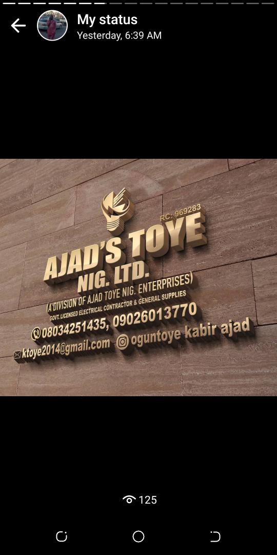 Patronized me o...we base on electrical aspect