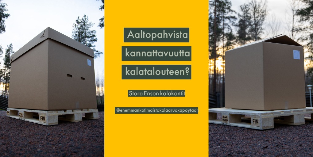 Stora Enson kalakontit mahdollistavat yhdensuuntaisen #logistiikan kotimaiselle kalalle. Kalakonteilla kalatalouteen enemmän aikaa, rahaa ja @enemmankotimaistakalaaruokapoytaan #omavaraisuus #logistiikka #Kalat #ekologisuus #innovointi #kalatalous #vientiteollisuus