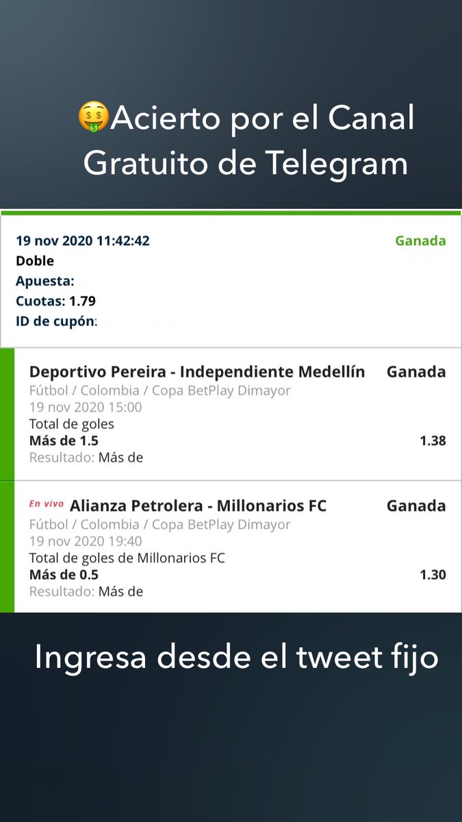 FutbolDirecto7's tweet photo. #futbol #apuestas #apuestasdeportivas #apuestasfutbol #apuestasgratis #apuestacombinada #funbet #pronosticos #pronosticosdeportivos #pronosticosfutbol #futboldirecto7 #colombia #bogota #cali #medellin #alianzapetrolera #millonarios #pereira #olmedo #orense #ligadeportoviejo https://t.co/BkjM0X3BI5