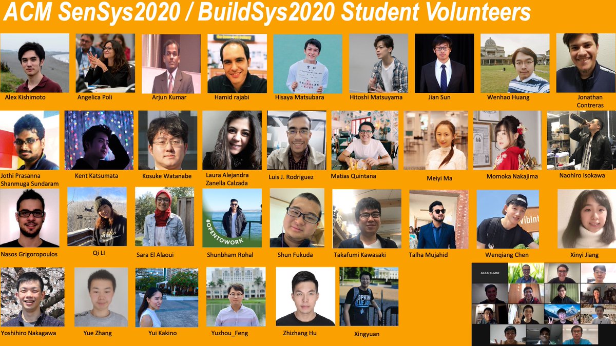 AcmSensys's tweet photo. Thank you very much, all #SenSys2020 #BuildSys2020 student volunteers! https://t.co/KvIGVu3eyG