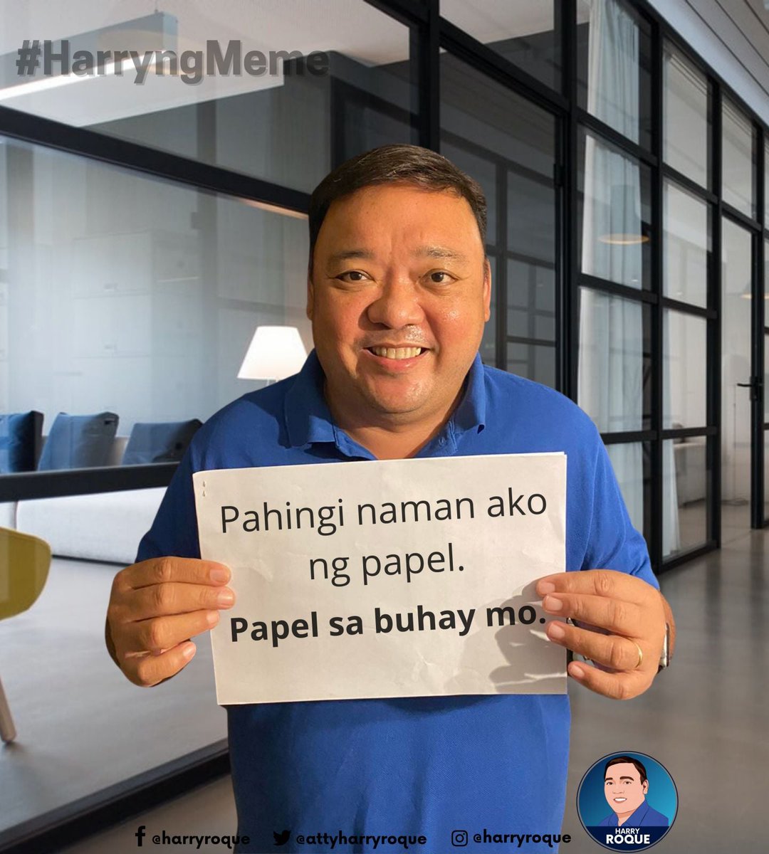 News5PH's tweet photo. "Hindi lang ako matalino sa libro, marunong din ako gumawa ng biro. 😜 #kalmaAkoLangTo"

Pinost ni Presidential Spokesperson Harry Roque ang mga larawang ito, kung saan makikita ang ilang hugot line. 

📷: Sec. Harry Roque https://t.co/AbVdtcOQUk