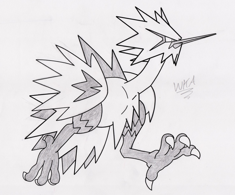 Galarian Zapdos coloring page 