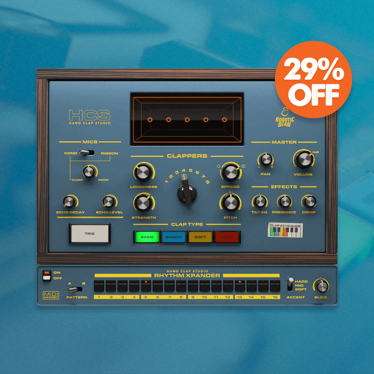 pluginfox's tweet photo. Robotic Bean Black Friday Sale 🎛
Save 29% on Hand Clap Studio thru December 1st
Buy here: https://t.co/1UvHR5cPPK
#roboticbean #handclapstudio #virtualinstrument #samplelibrary #pluginfox #dtm #plugindeals #pluginsales #plugins #vstplugins https://t.co/UcsjxcaoSf