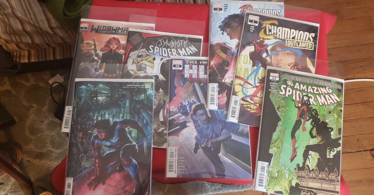 TheMtVernonKid's tweet photo. Reading material y'all thats all it is. What can I say no matter how old a geek gets. The geek is always clear and present. π
#comicbooks #comicpulllist #marvelcomics #dccomics
#geeklife https://t.co/oHimwcFHb6