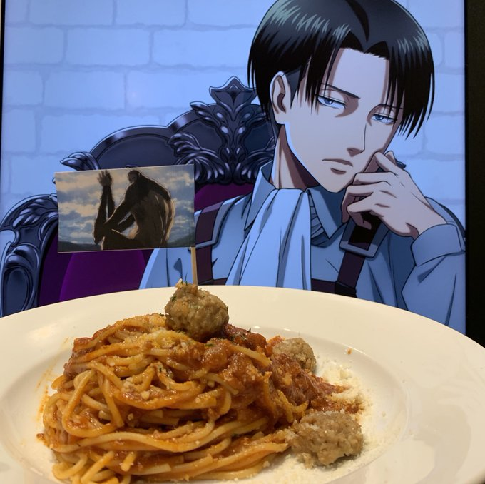 これは内緒なんですが獣のパスタとても美味しいです。近づけると兵長がとても嫌な顔をしてくださるのでおすすめです。(もちろん他のお料理とドリンクも、キャ〇ウムさんのメニューはどれも美味しかったです!また行きたい!) 