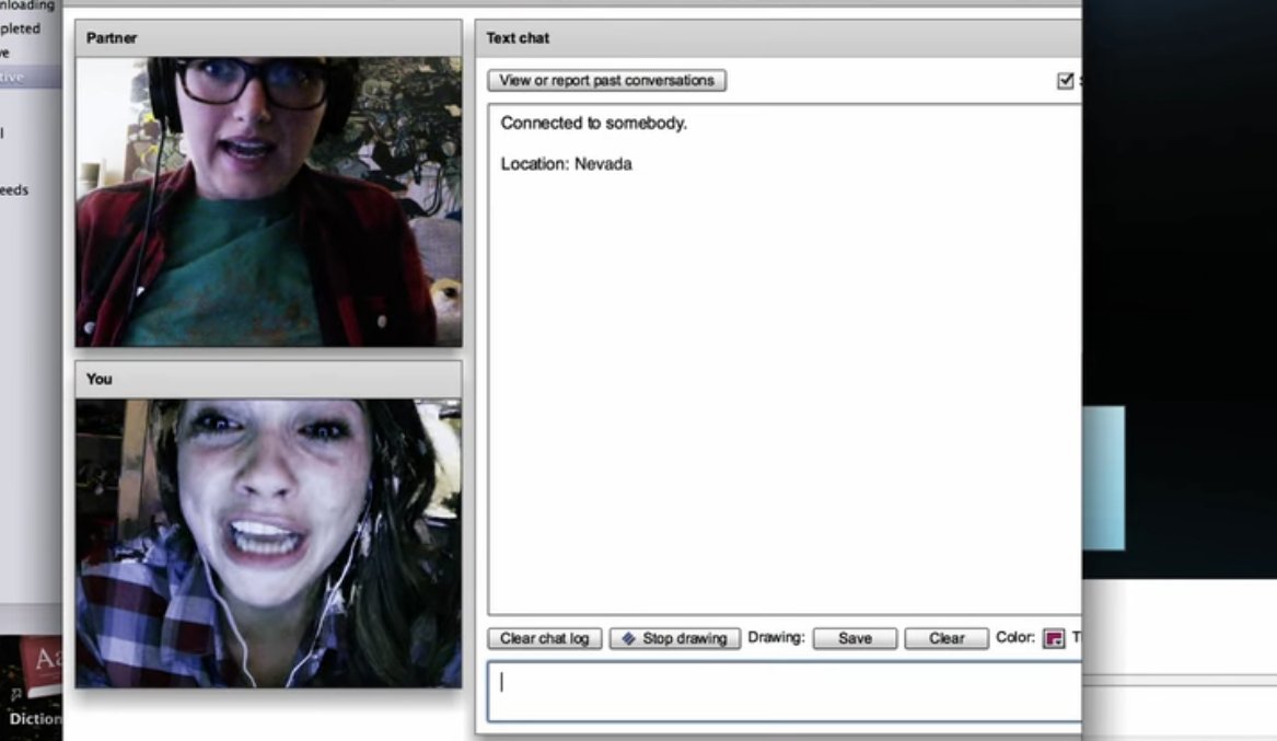 HalloweenYrRnd's tweet image. This is really unrealistic.  Chat Roulette without random dick pics?! #Unfriended #TechnoTerror