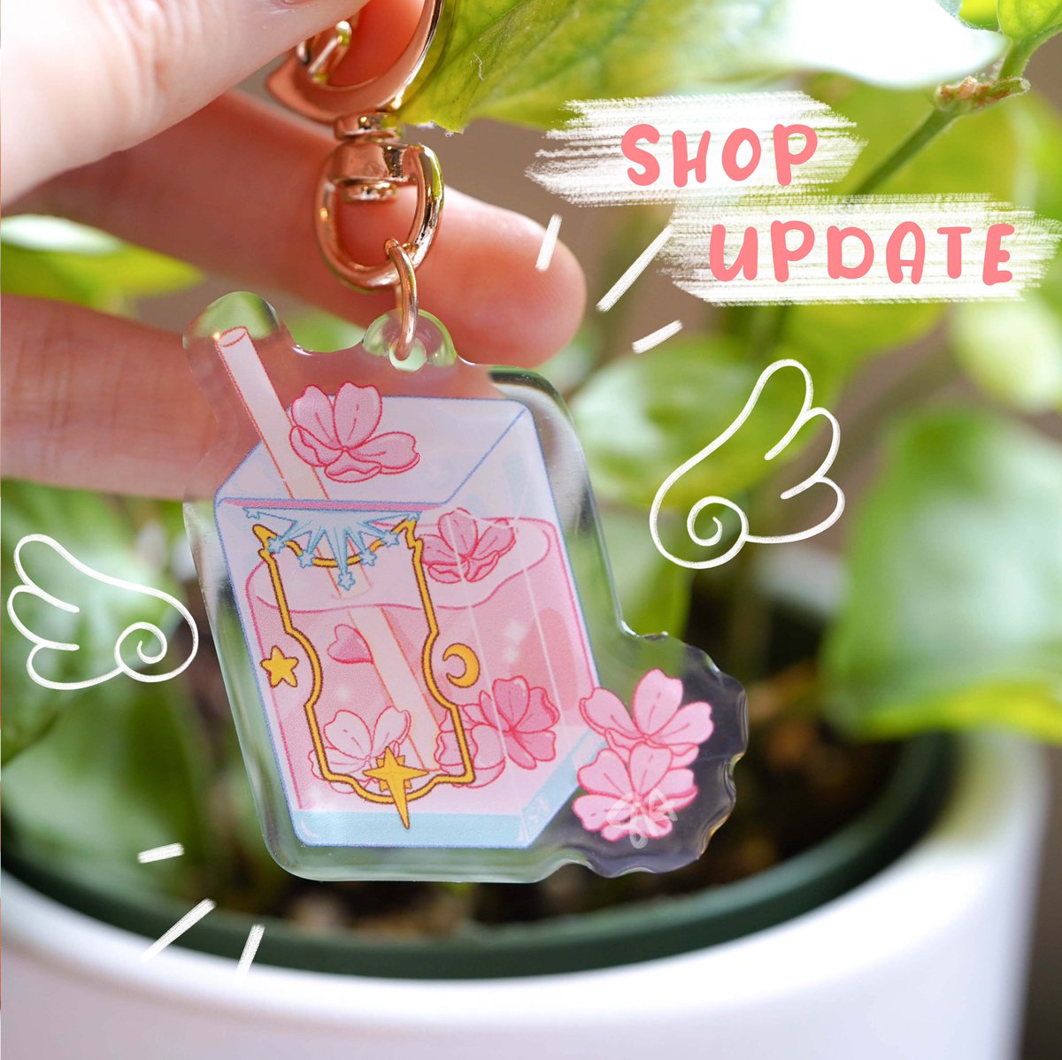 savenartstudio's tweet photo. SHOP IS LIVE: So happy to finally share these new acrylic keychains! After so many tries, the color and quality is finally right!
#smallbusiness #stickershop #sakuracardcaptor #witchpotion https://t.co/MGfFeEolMi