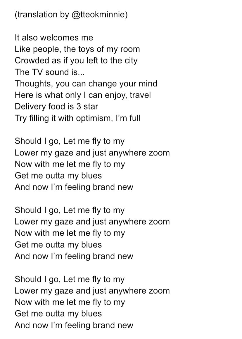 tteokminnie's tweet photo. BE: Fly To My Room 
 
#BE_BTS @BTS_twt 

lyric translation
(please do not crop logo to repost!!) https://t.co/6AutqLEvSF