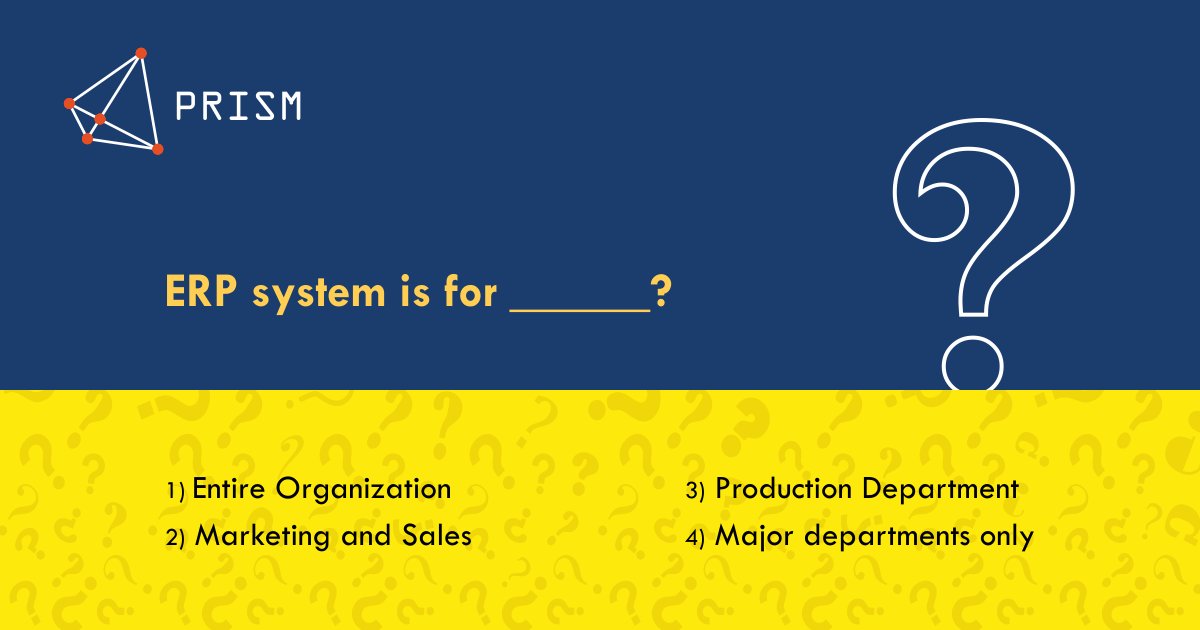 ErpPrism's tweet photo. Let's see how many of you will answer correctly! 
know your answers in the comment section below.👇
.
.
#PRISMERP #ERP #PRISM #ERPSoftware
#PRISMERPSolutions #CloudERP #ERPServices
#ERPTool #BusinessManagement #DataSecurity
#ERPModul #didyouknowfacts #ERPFacts #quiz #QuizTime https://t.co/vb4wuk2ePv