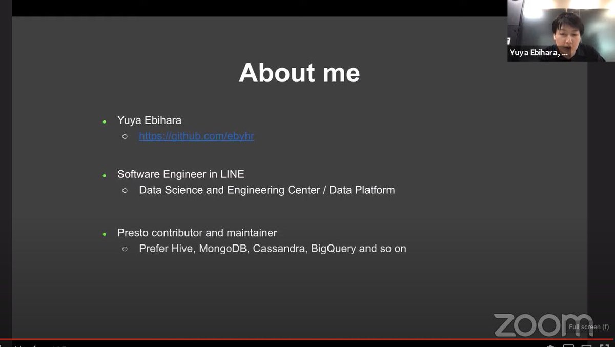 taroleo's tweet image. Prestoのメンテナになった @ebyhr さんによる発表 #prestosql  youtube.com/watch?v=OpSzLI…