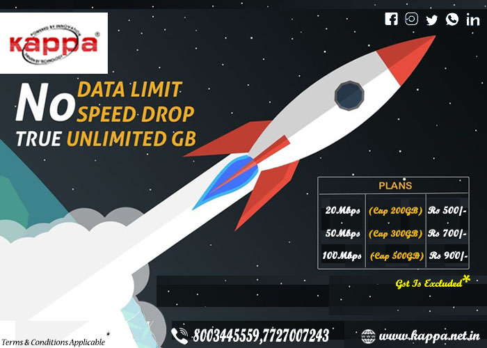 KappaInternet's tweet photo. No Data Limit,No Speed Drop Truly Unlimited &amp;
The Most Reliable,Fast &amp; Secure Connection with Good Downloading &amp; Uploading Speed
Call On: 8003445559,7727007243
Advertising Buddy: @keenkbp 
#UnlimitedData #connectivity #HighSpeedInternet #fastinternet #fupplan #technology #udaipur https://t.co/czi9AbvZx2