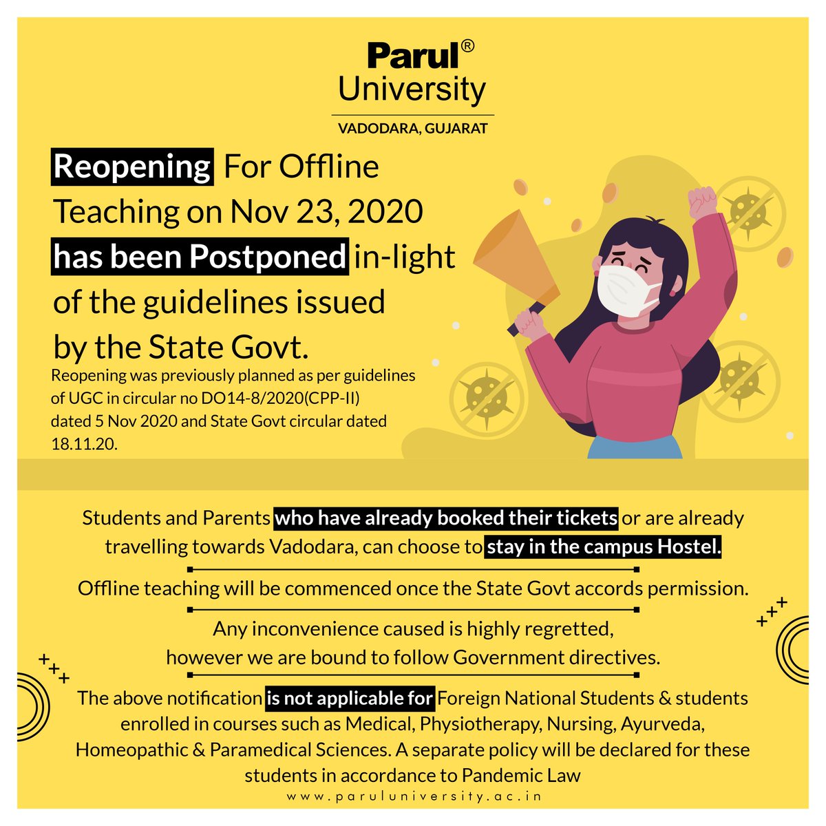 ParulUniversity's tweet image. #ImportantNotification