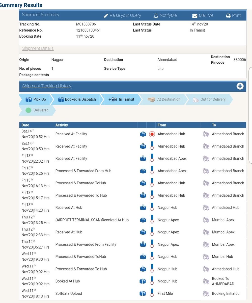 pratikk91's tweet photo. @DTDCIndia My package is stuck at the destination city from past 6 days. Tried to contact customer care many time but no one connects. Please resolve the issue at the earliest &amp; provide an update. Attached the screenshot for your reference. https://t.co/pVSTBpoh7e