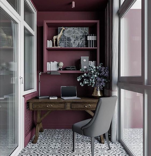moodboardmanila's tweet photo. Set aside household distractions and stay productive by transforming your work corner into a chic contemporary office space. The mauve wall and elegant flooring tiles will definitely keep you inspired throughout the day! https://t.co/GiWAZXippK
