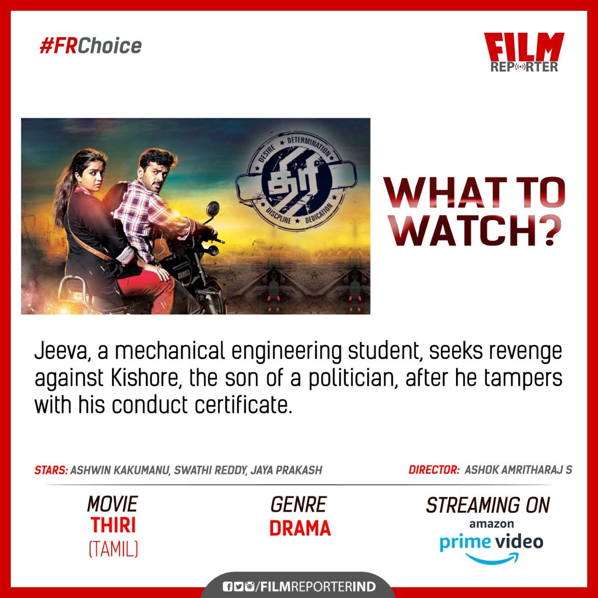 FilmReporterIND's tweet photo. From our what to watch list
THIRI
An entertainer highlighting the flaws in the education system.
#FRChoice
#WhatToWatch
#thiri
@PrimeVideoIN https://t.co/mVjgNIqFSx