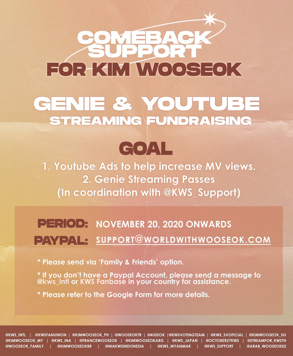 KWS_support's tweet photo. Kim Wooseok Comeback Support:
Fundraising Project

To prepare for Kim Wooseok's 2nd album, we are now launching a fundraising project for his successful comeback.

Please refer to the form below for more details:
🔗https://t.co/NPqHk76Sw5

#KWSComebackProject #KIMWOOSEOK #김우석 https://t.co/BvzSBuBOhS