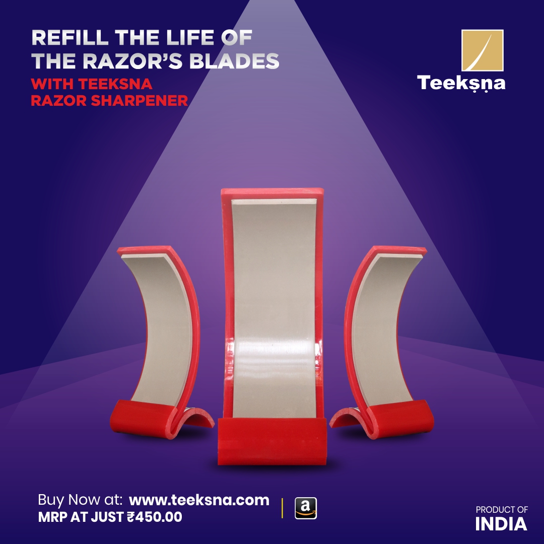 teeksna's tweet photo. How can you make your razor blades last longer? Just make one move, buy a Teeksna sharpener, sharpen your razor blades and refill the life of your expensive sandwich razor at least by 3-4 times. https://t.co/ztzs8R6JmE