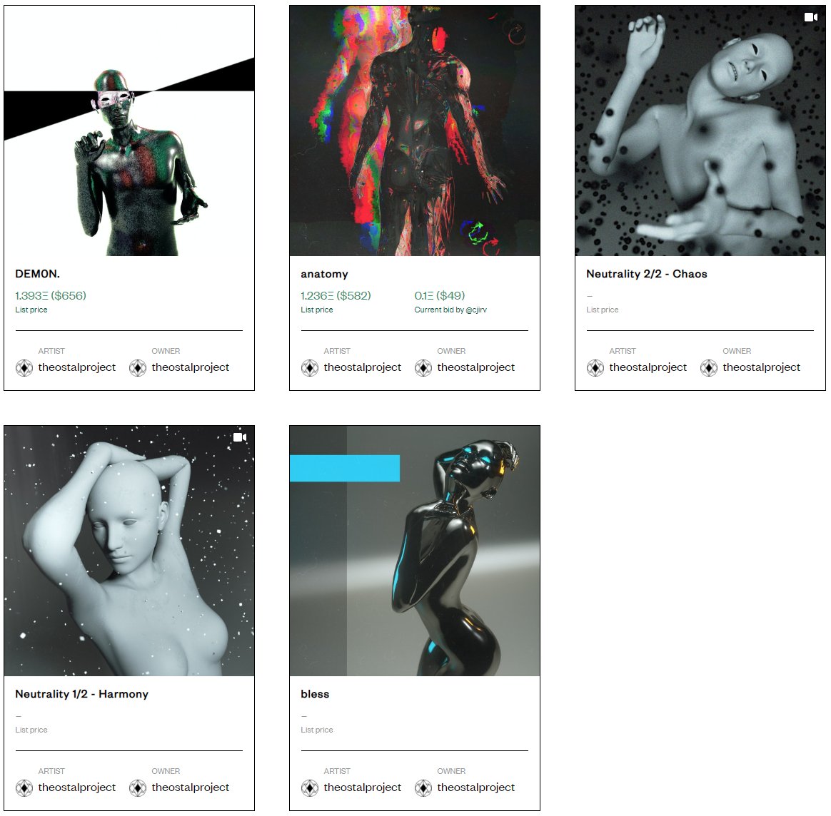 theostalproject's tweet photo. Lots of my NFTs still available for bidding on @SuperRare_co !! might drop some new ones soon :)
#nfts #nft #nftart #cryptocurrency #cryptoart #cryptotrading #crypto #art #artshare #artist #artistsoninstagram #artwork #share #rendershare #render #cinema4d #octane #octanerender https://t.co/hp7wKV8qK0