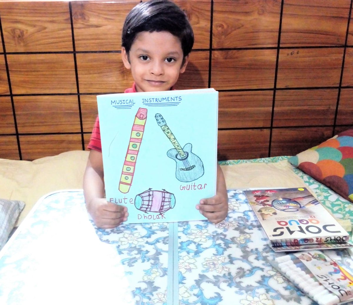 SAI_Edu_In's tweet image. #Musical_instruments produce music that relaxes the mind. The children of KG I were introduced to different instruments like the ones played with strings like Guitar and Violin as well as those that produce sound with the help of wind like Casio, Synthesiser and Piano.