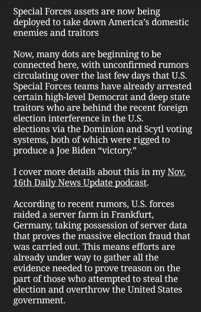 Special Forces assets are now being deployed to take down America’s domestic enemies and traitorsAs we implement the President’s orders, we also recognize that transitions and campaigns are fraught with risk and unexpected challenges and opportunities