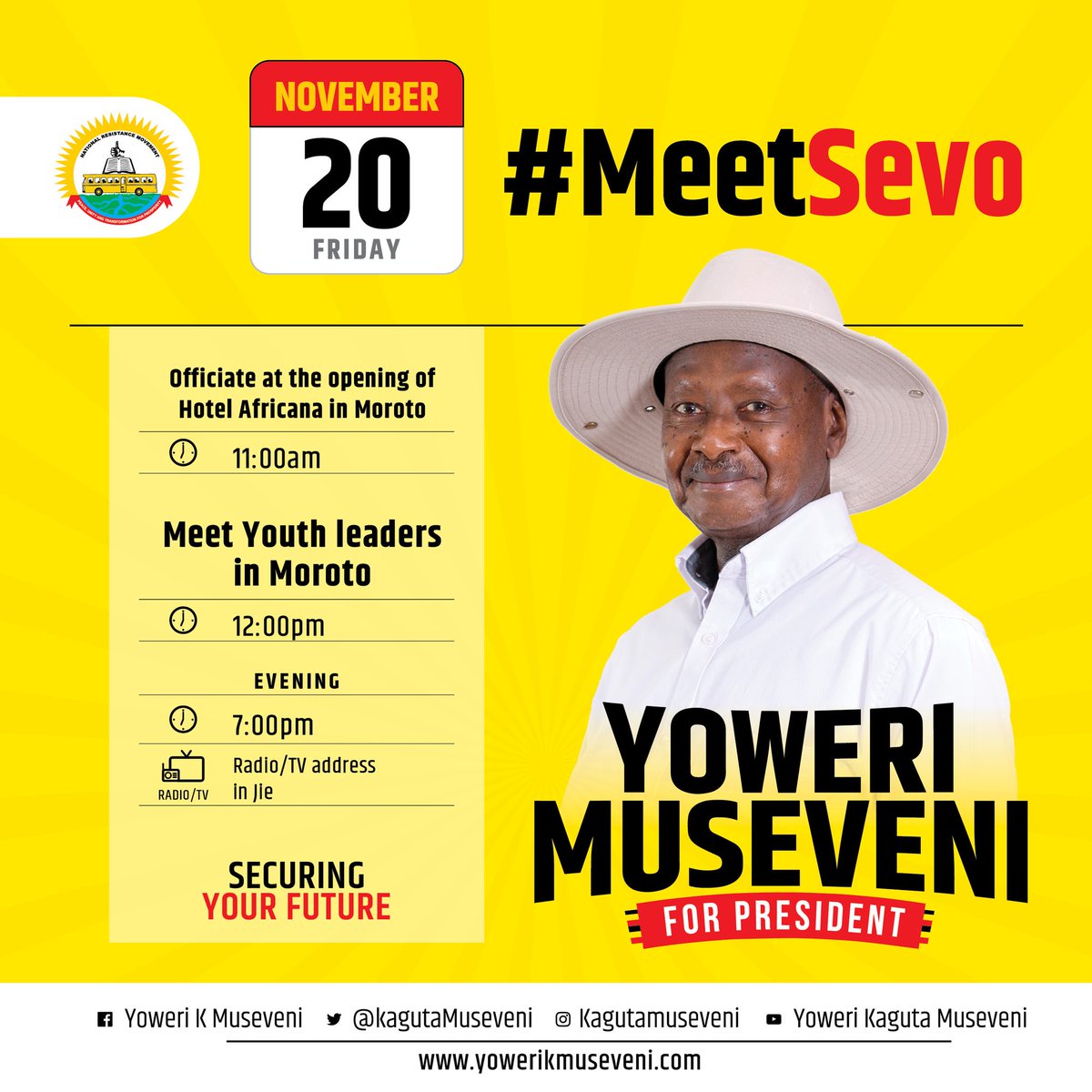 Today, before meeting our youth leaders, I will commission the new Africana Hotel in Moroto Town. This and other investments, is evidence of the big strides we are making in the development journey of Karamoja sub-region.

#SecuringYourFuture