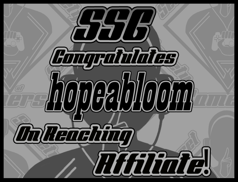 SSGDiscord's tweet photo. Our very own SSG member @hopeabloom is now a Twitch Affiliate! 🎉🎉🎉 Congrats! Very well deserved! #twitch #ssg #discord #affiliate #SmallStreamerCommunity https://t.co/sQVm1PC6NP