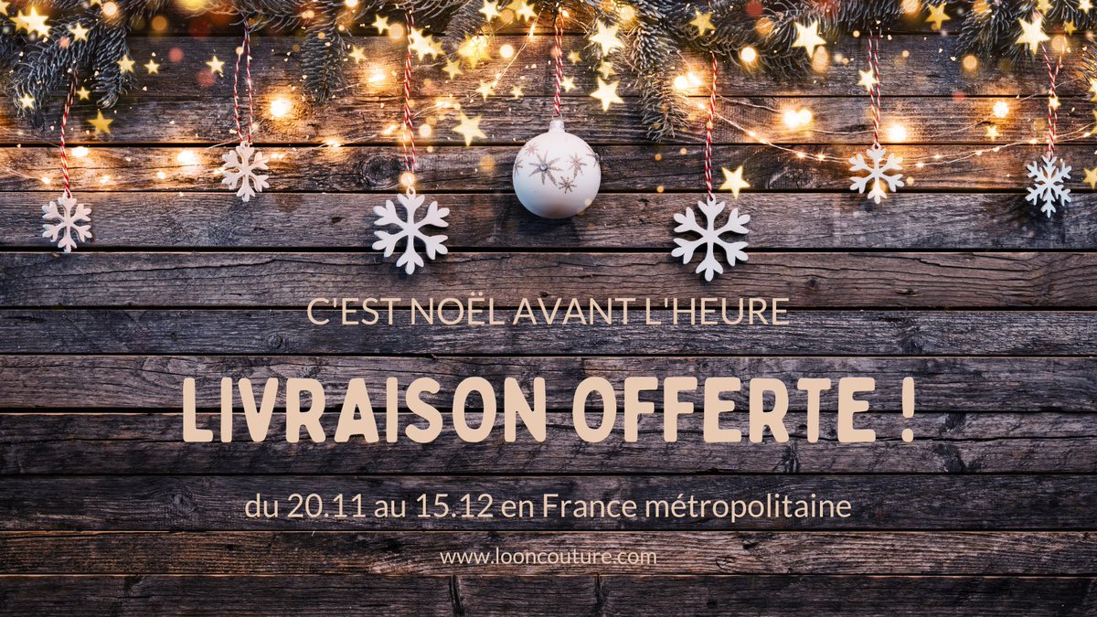 looncouture's tweet photo. C’est Noël avant l’heure ! 
La livraison est offerte jusqu’au mardi 15 décembre 2020 en France métropolitaine 🎉 Sortez votre liste de cadeaux de Noël et rendez-vous sur https://t.co/HuzlmEaIqK
#livraisongratuite #ClickandCollect #NoelSansAmazon #madeinFrance #faitmain https://t.co/Z7VMqSYNAw