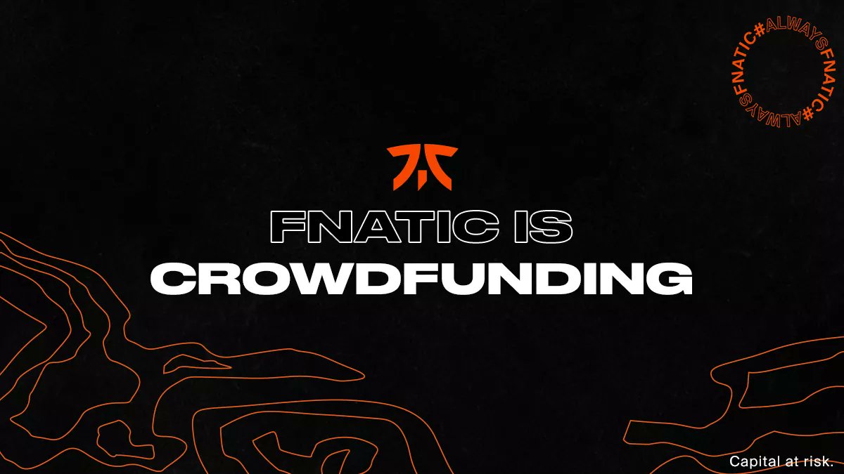 The Fnatic crowdfund campaign is live! Invest in Fnatic from under £20! Capital at risk.

crowdcube.com/fnatic