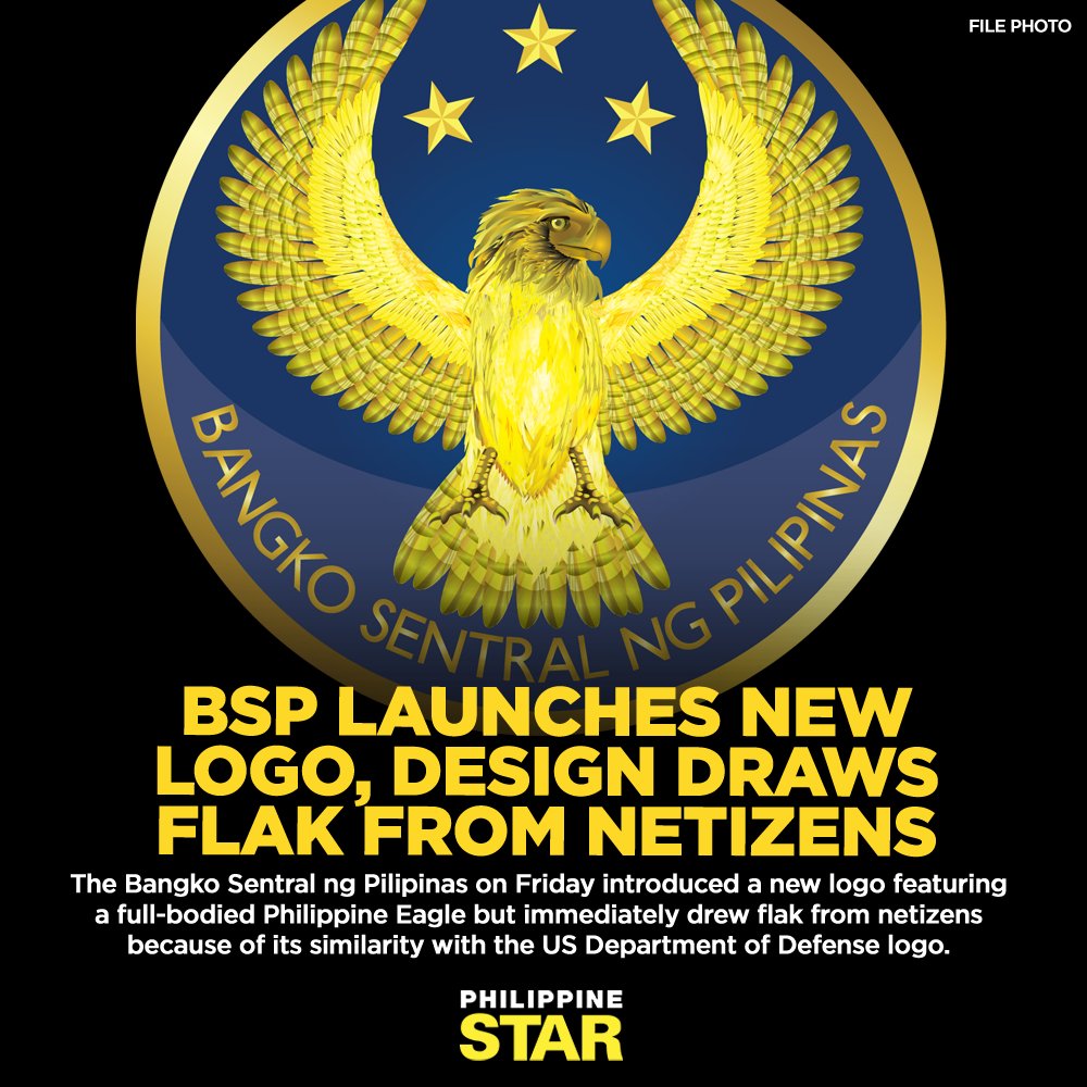 The Philippine Star Bsp Governor Benjamin Diokno Said The New Logo Features A Full Bodied Philippine Eagle Rendered In Gold Taking Inspiration From Various Wildlife Photographs Of Actual Philippine Eagles Unlike The Philippine Star Bsp Governor Benjamin Diokno Said The New Logo Features A Full Bodied Philippine Eagle Rendered In Gold Taking Inspiration From Various Wildlife Photographs Of Actual Philippine Eagles Unlike