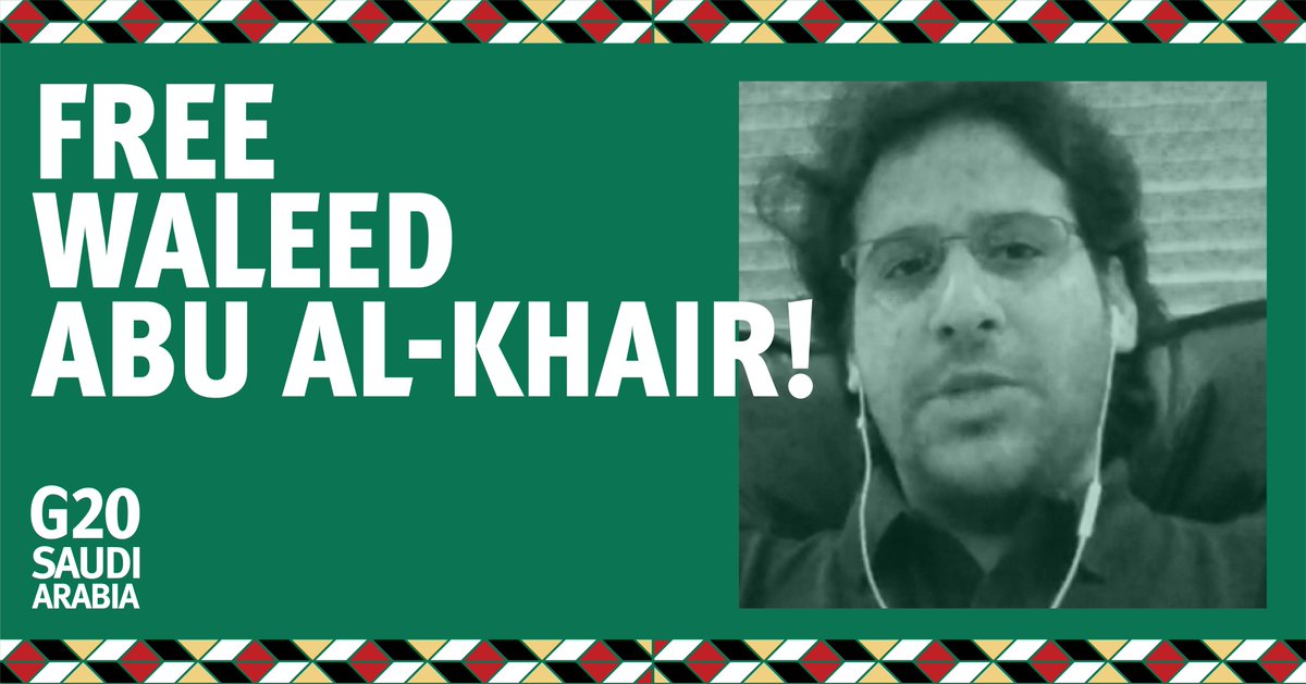 And my friend  @WaleedAbulkhair, who was detained before the de facto rule of MBS but remains in prison solely for his human rights work.