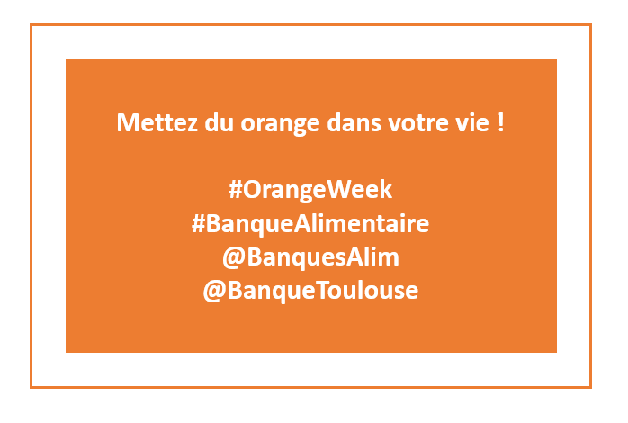 DoussaudH's tweet photo. Le sujet de la lutte contre la #PrécaritéAlimentaire vous intéresse ? Vous souhaitez vous impliquer, savoir ce qui se fait près de chez vous ? Vous aimez le orange &amp; l'énergie positive qu'il véhicule ? Suivez les comptes des #BanquesAlimentaires @BanqueToulouse @BanquesAlim https://t.co/tbU6Acpqhn