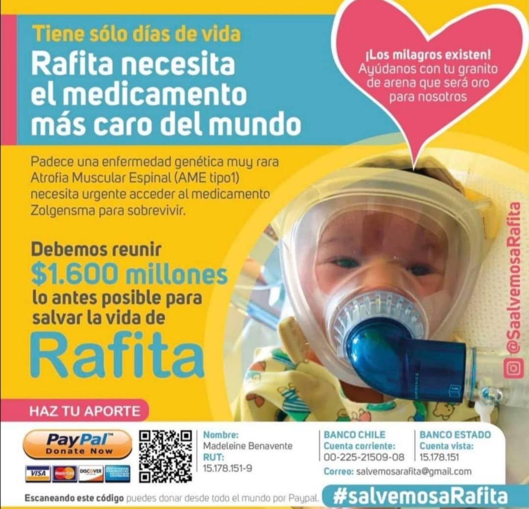 salvemosarafita's tweet photo. Esto es urgente, tenemos semanas para lograr reunir esta cifra astronómica. 
Esperamos de todo corazón contar con sus aportes y donaciones, no se imaginan la gratitud y compromiso eterno que sentiremos con todos quienes nos ayuden a lograrlo... ♥️♥️♥️♥️♥️♥️♥️♥️ https://t.co/8rxJDV7iHC