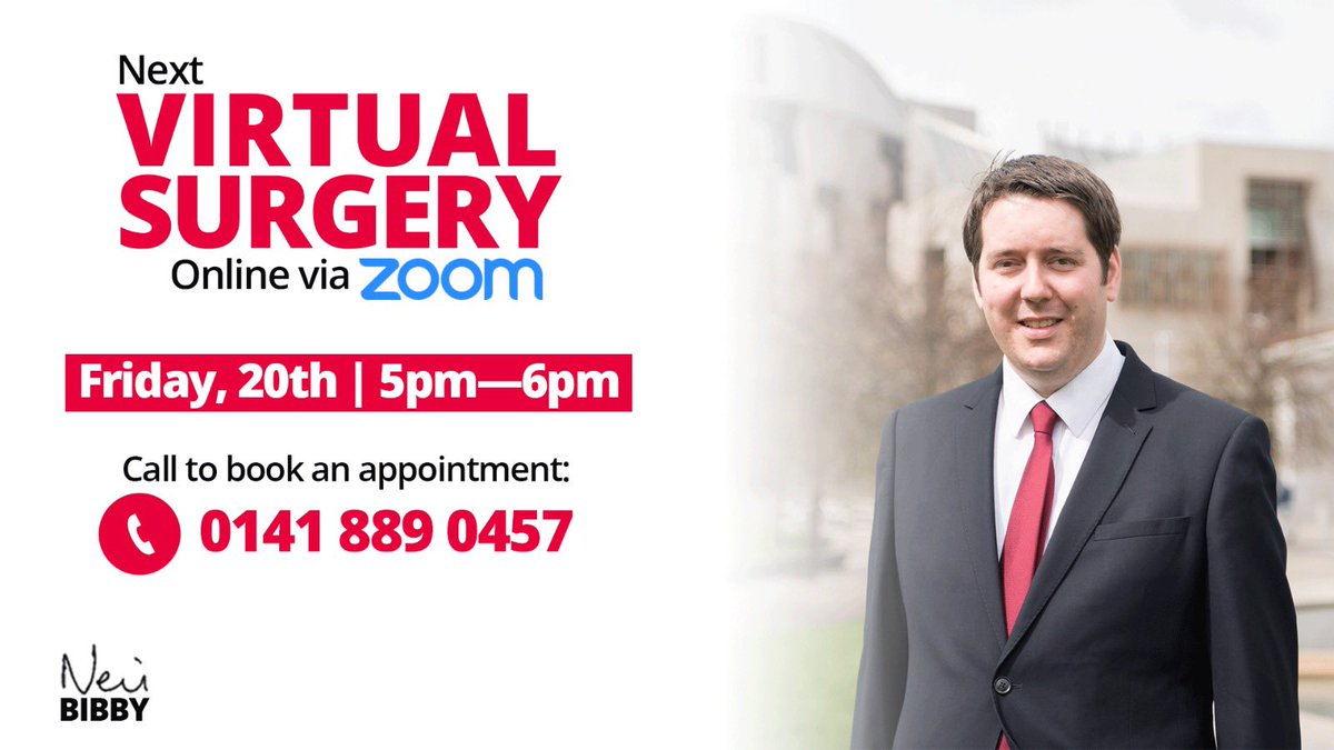I’ll be holding my weekly online and phone surgery today between 5pm and 6pm. 

If you’ve got an issue, please get in touch. In particular I’m interested to hear from your thoughts on the new restrictions. How will they impact your family?

Call 0141 889 0457 for an appointment.