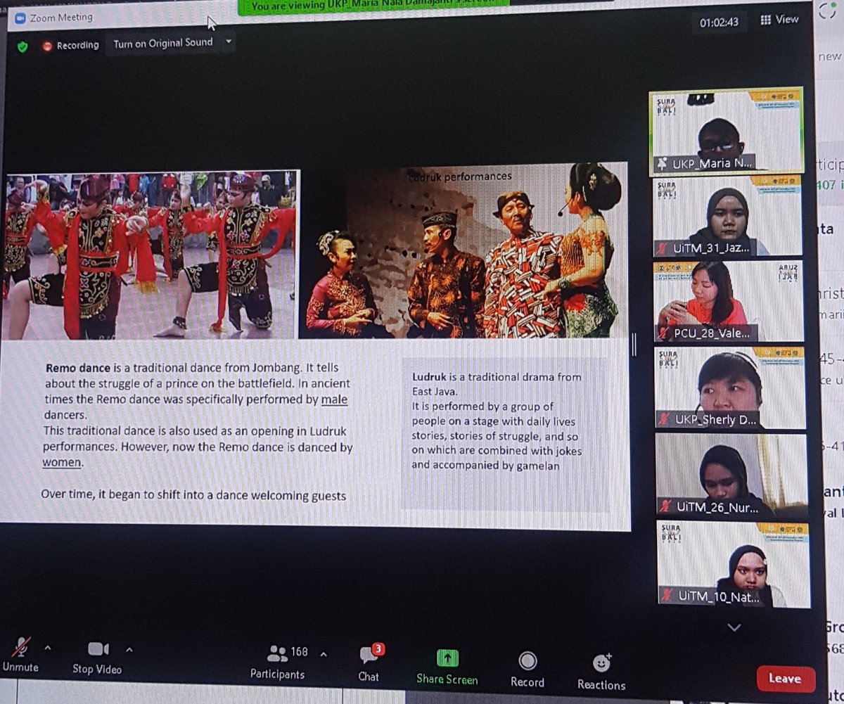 Today, I studied more about East Java's Art and Culture. These are some pics I took today. Anyway, find me! Hehe #UniversitasAirlangga  #UniversitasUdayana #UniversitasKristenPetra  #UKP  #PCU  #Surabali  #Surabali2020  @globalunair  @Unair_Official  @UdayanaUniv  @ukpetra