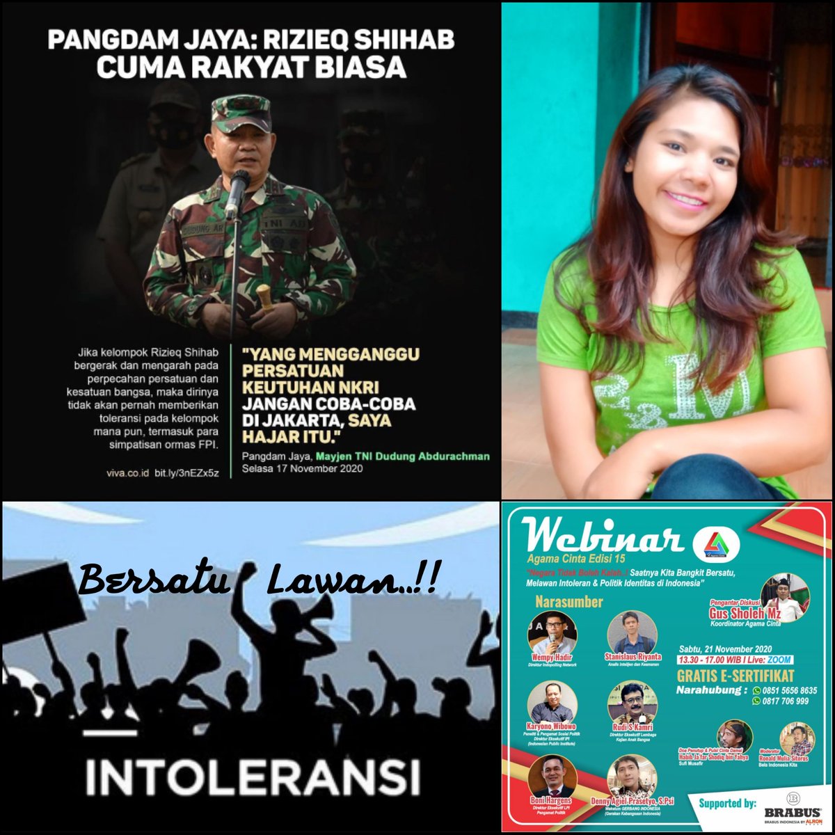 AgusSho62811788's tweet photo. ๐WEBINAR AGAMA CINTA๐
Edisi_15
Tema:
"Negara Tidak Boleh Kalah..!!
Saatnya Kita Bangkit Bersatu - Melawan Intoleran & Politik Indentitas di Indonesia."
Sabtu, 21 Nov 2020
13.30 - 17.00 WIB
Free Non Sertifikat
Virtual Zoom
๐ฒ0817706999
#AgamaCinta
#BrabusIndonesia
#AlronGroup https://t.co/dOHDWUHqez