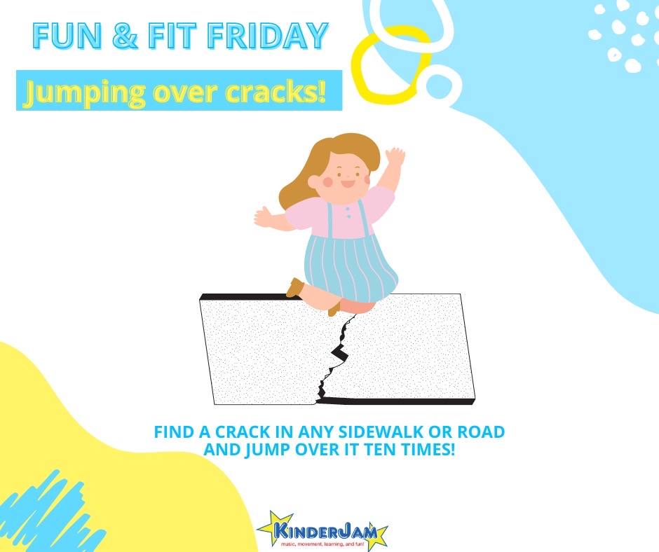 KinderJam's tweet photo. 🧘🏽🤸🏻FUN &amp; FIT FRIDAY 🤸🏽‍♀️🧘🏼‍♀️

Children LOVE to be outside, even in this cold weather!! Get them outside for a quick 5 minutes to do this activity! ❄️🏞

Leave a “🤸🏽‍♀️” in the comments if you have a sidewalk crack to jump over!! ☺️

#kidsactivities #brainbalance #kinderjam https://t.co/x9mnxBYRW6