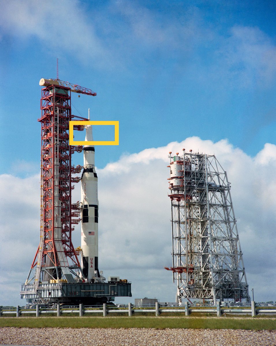 Even so this swap did not give technicians access to the LM, which was stacked on top of the Spacecraft Launch Adaptor where the LM was protected.